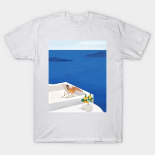 Sunbathing in Santorini T-Shirt